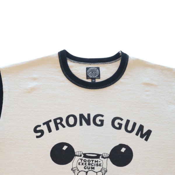 画像5: JELADO/ジェラード AB12230 Strong Gum Tee ストロングガム Tシャツ BASIC COLLECTION チューインガムメーカー ロゴプリント ツートンカラー 丸胴ボディ バインダー仕様 日本製 (5)