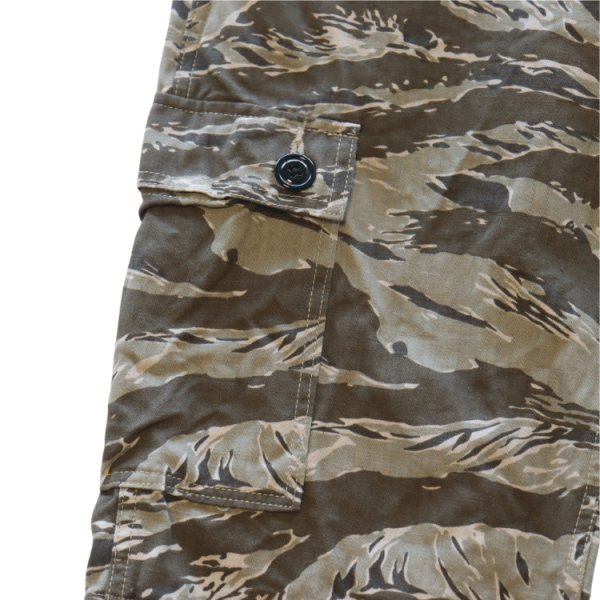 画像7: CUSHMAN クッシュマン x MATTSONS マットソンズ 62461 CARGO SHORT PANTS EASY WAIST カーゴショートパンツ イージーウエスト タイガーカモ レオパード アメカジ コットン100％ 日本製 (7)