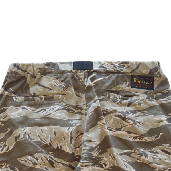 画像11: CUSHMAN クッシュマン x MATTSONS マットソンズ 62461 CARGO SHORT PANTS EASY WAIST カーゴショートパンツ イージーウエスト タイガーカモ レオパード アメカジ コットン100％ 日本製 (11)