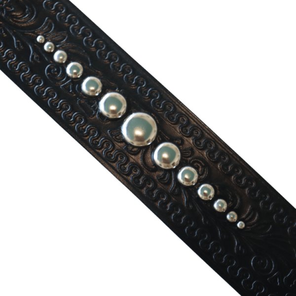 画像7: DAPPER'S × ACE WESTERN BELTS Lot.1792 GO From Tokyo Design Studs Belt Made by ACE WESTERN BELTS ダッパーズ エースウエスタンベルト 職人手打ち スタッズベルト ラウンドヘッドスポッツ 真鍮素材ニッケルメッキ仕上げ (7)