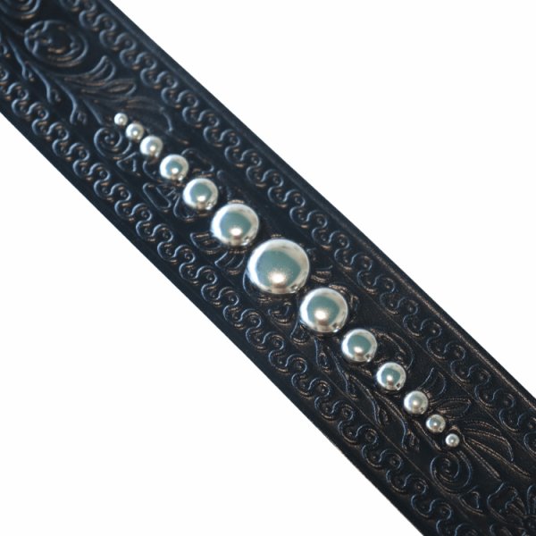 画像9: DAPPER'S × ACE WESTERN BELTS Lot.1792 GO From Tokyo Design Studs Belt Made by ACE WESTERN BELTS ダッパーズ エースウエスタンベルト 職人手打ち スタッズベルト ラウンドヘッドスポッツ 真鍮素材ニッケルメッキ仕上げ (9)
