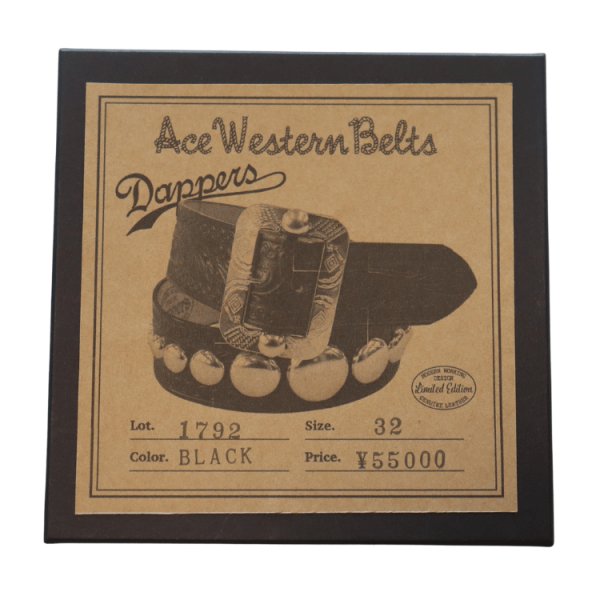 画像13: DAPPER'S × ACE WESTERN BELTS Lot.1792 GO From Tokyo Design Studs Belt Made by ACE WESTERN BELTS ダッパーズ エースウエスタンベルト 職人手打ち スタッズベルト ラウンドヘッドスポッツ 真鍮素材ニッケルメッキ仕上げ (13)