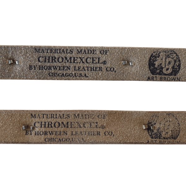 画像8: ARTBROWN アートブラウン VDB21166AB VGB21166AB Concho Belt コンチョベルト アンブレラスタッズ 帯幅20mm クロムエクセルレザー スタッズベルト ブラック チョコ エイジング 日本製 madeinjapan (8)