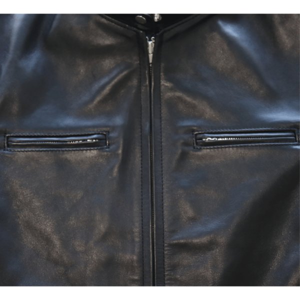 画像10: Bilt Buck by ATTRACTIONS ビルトバック バイ アトラクションズ Lot. 575 Horsehide TT Riders Jacket 黒にこだわった 馬革 シングルライダース カゼインフィニッシュ フルベジタブルタンニング ホースハイド レザージャケット シングルブレスト モーターサイクルジャケット (10)