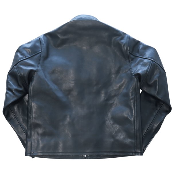 画像13: Bilt Buck by ATTRACTIONS ビルトバック バイ アトラクションズ Lot. 575 Horsehide TT Riders Jacket 黒にこだわった 馬革 シングルライダース カゼインフィニッシュ フルベジタブルタンニング ホースハイド レザージャケット シングルブレスト モーターサイクルジャケット (13)