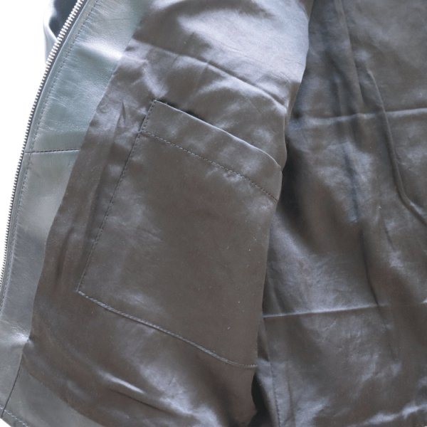 画像17: Bilt Buck by ATTRACTIONS ビルトバック バイ アトラクションズ Lot. 575 Horsehide TT Riders Jacket 黒にこだわった 馬革 シングルライダース カゼインフィニッシュ フルベジタブルタンニング ホースハイド レザージャケット シングルブレスト モーターサイクルジャケット (17)