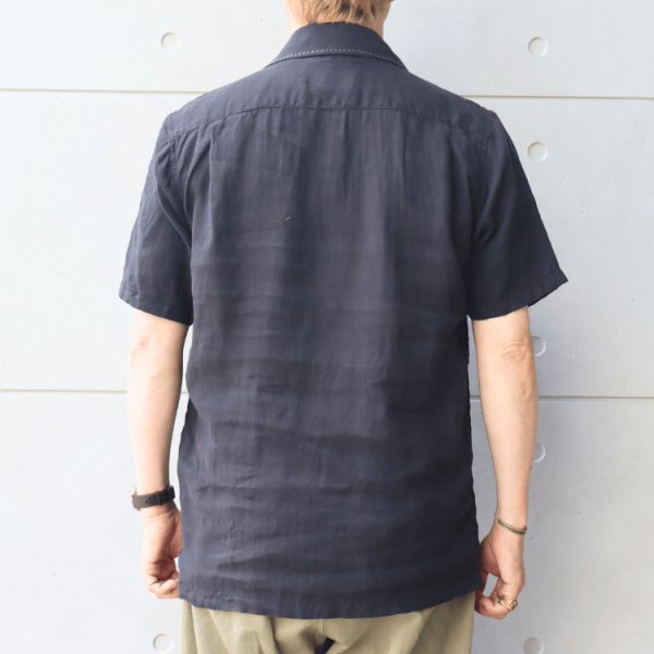 画像3: CUSHMAN クッシュマン x MATTSONS マットソンズ HAND STITTCH ZIP-UP PULL OVER SHIRTS 65461 ハンドステッチ ジップアッププル オーバーシャツ 半袖シャツ アメカジ 日本製 (3)