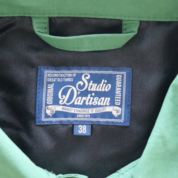 画像6: STUDIO D'ARTISAN ステュディオダルチザン 4627 ロクヨンコーチジャケット ロクヨンクロス コーチジャケット スナップボタン ダブルファスナー オマージュ刺繍 ラグランスリーブ (6)
