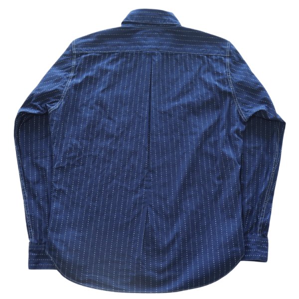 画像13: Dalee's & Co ダリーズアンドコー Calico.F...30s Calico SHIRT キャラコシャツ 1920年代 インディゴウォバッシュドレス&ワークスタイル チンストラップ 前立て裾フラップ ダブルカフス ONE WASH ワンウォッシュ 日本製 madeinjapan (13)