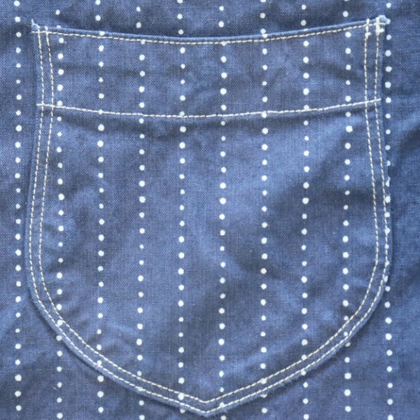 画像7: Dalee's & Co ダリーズアンドコー Calico.F...30s Calico SHIRT キャラコシャツ 1920年代 インディゴウォバッシュドレス&ワークスタイル チンストラップ 前立て裾フラップ ダブルカフス ONE WASH ワンウォッシュ 日本製 madeinjapan (7)