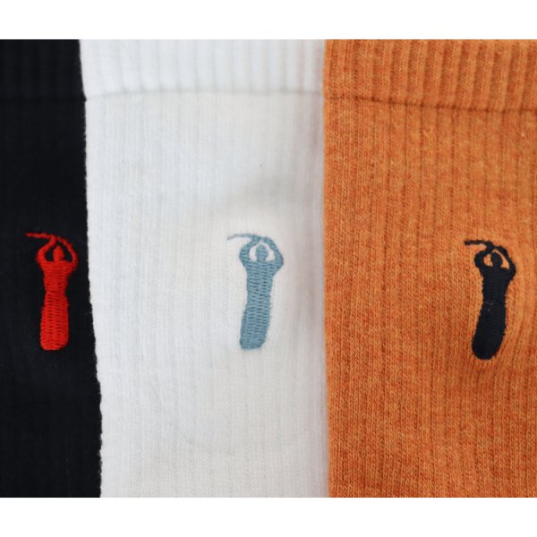 画像7: SAMURAI JEANS サムライジーンズ SJKS25-NEL 刺繍クルーソックス SAMURAI刺繍 ゴムプリント 滑り止め仕様 グッズ ソックス 靴下 日本製 (7)