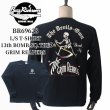 画像1: BUZZ RICKSON'S バズリクソンズ BR69628 L/S T-SHIRT 13th BOMB.SQ.THE GRIM REAPERSプリント長袖ミリタリーＴシャツ 第13爆撃飛行隊 アメリカ製ボディ 米空軍史上最も古い飛行隊 (1)