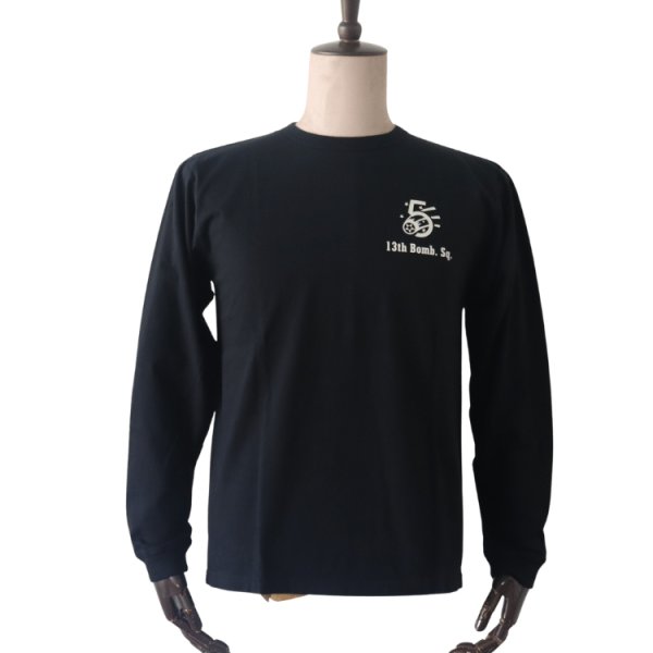 画像2: BUZZ RICKSON'S バズリクソンズ BR69628 L/S T-SHIRT 13th BOMB.SQ.THE GRIM REAPERSプリント長袖ミリタリーＴシャツ 第13爆撃飛行隊 アメリカ製ボディ 米空軍史上最も古い飛行隊 (2)