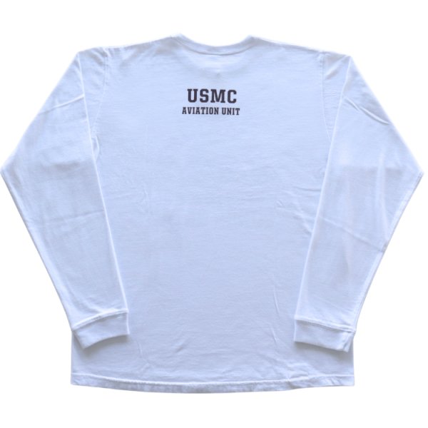 画像10: BUZZ RICKSON'S バズリクソンズ BR69627 L/S T-SHIRT VMF-241 SONS OF SATAN プリント長袖ミリタリーＴシャツ アメリカ製ボディ 海兵戦闘飛行隊 ミッドウェー海戦 黒い影の悪魔 綿100% (10)