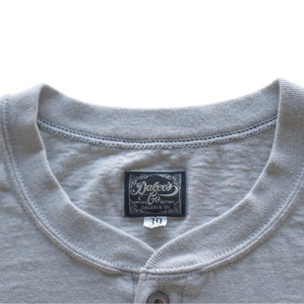画像6: DALEE'S&CO ダリーズ by DELUXEWARE バイ デラックスウエア Spinner.L 1920s HENLEY NECK スピナー 1920s ワークヘンリーネック 7oz吊天竺 綿100％ シェイプコットン スラブ糸 ニット 長袖Tシャツ  madeinjapan 日本製 (6)