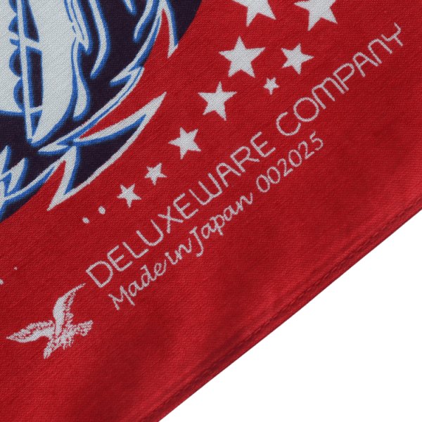 画像6: DELUXEWARE デラックスウエア DLA-005 U.S ANCHOR デラックスウエア リアルバンダナ 片耳使い 地染め抜染 旧式織機 1940年代 4辺中3辺が縫製始末 職人技術 本物品質 綿100％ 日本製 (6)