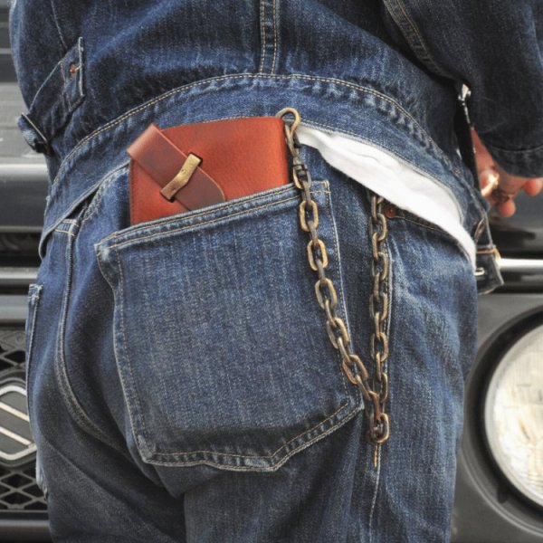 画像14: 池之端銀革店 Haru HC-522 イタリアンレザー ロングウォレット アシンメトリーデザイン ヴィンテージ加工 トチカン金具 サンドキャスト製 真鍮金具 オイルアップ オイルアップ 革製品 日本製 (14)