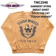 画像1: TOYS McCOY トイズマッコイ TMC2548 GARMENT DYING SWEAT SHIRT FELIX THE CAT "TOUGH MINDED" ガーメントダイ スウェットシャツ フィリックス 米海軍哨戒飛行隊 コットン 100% 後染め 日本製 (1)