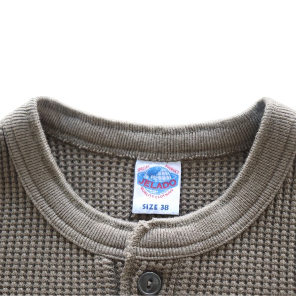 画像6: JELADO ジェラード メガサーマル ヘンリーネック AB94236 Mega Thermal Henry Neck 肉厚で伸縮性のある 着心地の良い サーマルワッフル 防寒 保温 ミリタリー Tシャツ トップス 長袖 (6)