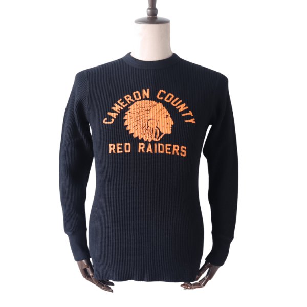 画像2: JELADO ジェラード  AB12233 Mega Thermal Red Raiders Print メガサーマル レッドレイダース プリント クルーネック ネイティブアメリカン柄 極厚で圧倒的な保温性 最高品質 防寒 保温 長袖 (2)