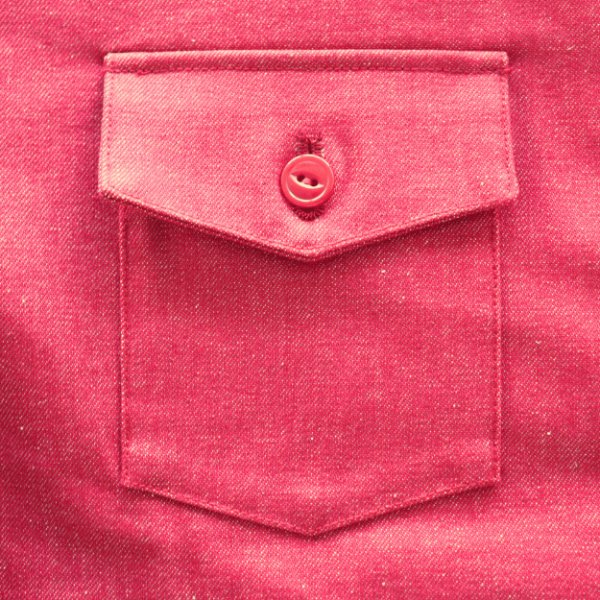 画像7: SAMURAI JEANS サムライジーンズ SWCJK25 刺繍入りスイングトップ 赤デニム Samurai Jeans All worldly things are transitory サムライジーンズ諸行無常 チェーン刺繍 Samurai WORK CLOTHESネーム 樹脂ボタン 日本製 (7)