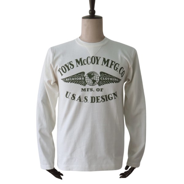 画像4: TOYS McCOY トイズマッコイ TMC2553 LONG SLEEVE TEE TOYS MCCOY MFG.CO."U.S.A.S.DESIGN" ロングスリーブTシャツ 長袖Tシャツ ロゴT コットン 100% 日本製 (4)