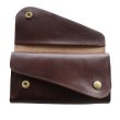 画像14: DAPPER'S ダッパーズ Lot,1794 Horsehide Double Flap Wallet ホースハイド ダブルフラップ ウォレットマリアム社 フルベジタブルタンニング 馬革 ジッパー WALDES社 30’sタイプ BRASS スナップボタン エイジング (14)