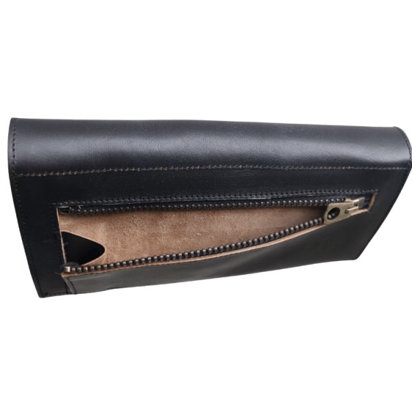 画像8: DAPPER'S ダッパーズ Lot,1794 Horsehide Double Flap Wallet ホースハイド ダブルフラップ ウォレットマリアム社 フルベジタブルタンニング 馬革 ジッパー WALDES社 30’sタイプ BRASS スナップボタン エイジング (8)