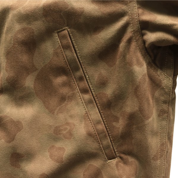 画像6: BUZZ RICKSON'S バズリクソンズ BR15768 AVIATION ASSOCIATES TANKERS CAMOUFLAGE OVER DYE タンカーズ カモフラージュ ジャケット 航空隊 パイロット カエルの皮膚”（フロッグスキン）野戦服 装備用素材 タンカースジャケット ヘリンボーンツイル (6)