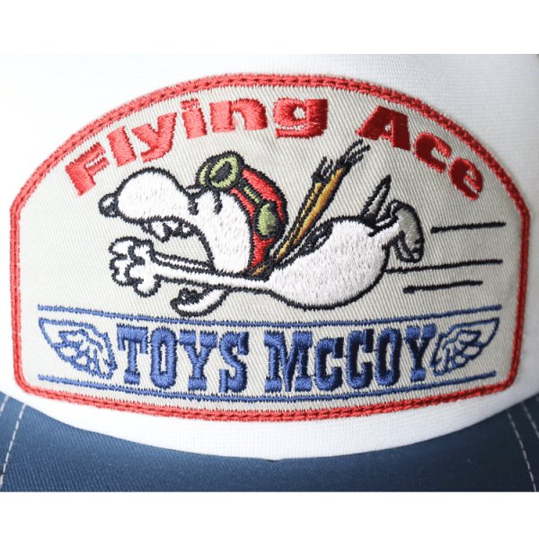 画像11: TOYS McCOY トイズマッコイ TMA2525 MESH CAP SNOOPY "FLYING ACE" メッシュキャップ スヌーピー フライングエース トリコロールカラー 刺繍製パッチ 帽子 アメカジキャップ 日本製 madeinjapan (11)