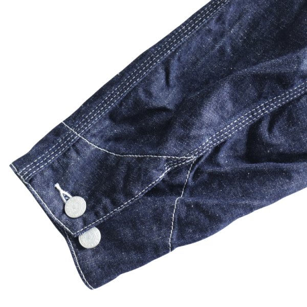 画像16: SAMURAI JEANS サムライジーンズ SJCA-SC01 サムライコットンデニムカバーオール 10oz セルビッチデニム 50‘ｓビンテージカバーオールベース ラグランスリーブ キナリ糸トリプルステッチ 巻縫い ワークウェア コットン柄 純銀鍍金 鉄製ボタン (16)