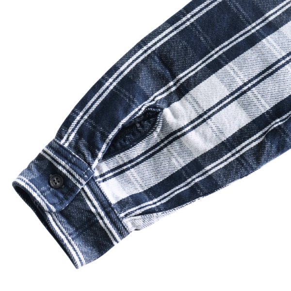 画像15: JELADO ジェラード JP12108 Unionworkers Shirt Regular ユニオンワーカーズシャツ レギュラー 定番 ネルシャツ 別注ネル生地 ヴィンテージ感 レギュラーサイズ 快適な着心地 保温性 ユーズド加工 (15)