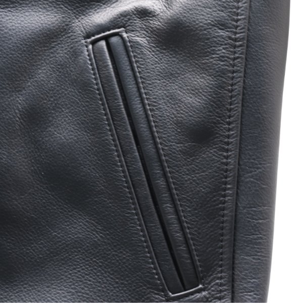 画像7: Y'2 LEATHER ワイツーレザー SB-93 STEER OIL PHARAOH JACKET ステアオイルファラオジャケット リブジャケット 牛革 革厚約1.3ｍｍ 柔らかい着心地 ナイロンキルティング仕様 保温性 スナップボタン 日本製 (7)