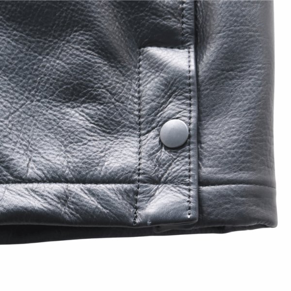 画像15: Y'2 LEATHER ワイツーレザー SB-93 STEER OIL PHARAOH JACKET ステアオイルファラオジャケット リブジャケット 牛革 革厚約1.3ｍｍ 柔らかい着心地 ナイロンキルティング仕様 保温性 スナップボタン 日本製 (15)