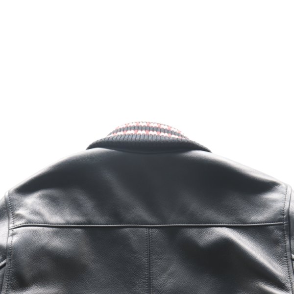 画像14: Y'2 LEATHER ワイツーレザー SB-93 STEER OIL PHARAOH JACKET ステアオイルファラオジャケット リブジャケット 牛革 革厚約1.3ｍｍ 柔らかい着心地 ナイロンキルティング仕様 保温性 スナップボタン 日本製 (14)