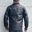 画像3: Y'2 LEATHER ワイツーレザー SB-93 STEER OIL PHARAOH JACKET ステアオイルファラオジャケット リブジャケット 牛革 革厚約1.3ｍｍ 柔らかい着心地 ナイロンキルティング仕様 保温性 スナップボタン 日本製 (3)