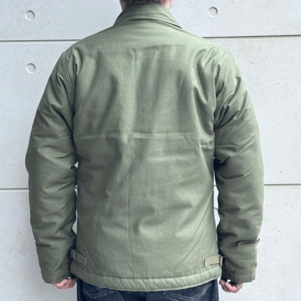 画像3: BUZZ RICKSON'S バズリクソンズ BR14956 Type DECK A-2 “BUZZ RICKSON MFG. CO.”  デッキA-2ジャケット 米海軍 甲板作業用ジャケットN-1の後継モデル バックサテン地 ナイロンボア ユーティリティージャケット U.S.NAVY (3)