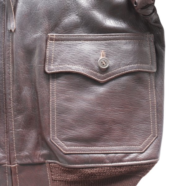 画像9: BUZZ RICKSON'S バズリクソンズ BR80661 Type AN6552 “AMERICAN SPORTSWEAR CO.” M-422Aの後継モデル ゴートスキン ARMY NAVY US 黒い酸化処理を施したジッパー 朱色の美しいライニング AMERICAN SPORTWEAR社 美しいシボ (9)