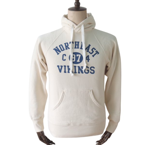 画像4: DELUXEWARE デラックスウエア LPL-07 NORTH EAST 14ozミディアムニットパーカ 旧式吊編機 S204/LPLシリーズ フワフワな吊裏毛 ミディアムウエイト 軽くて柔らかい 伸縮する質感 綿 100％ 日本製 (4)