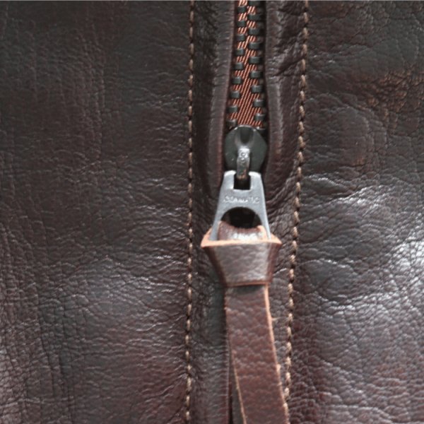 画像8: BUZZ RICKSON'S バズリクソンズ BR80661 Type AN6552 “AMERICAN SPORTSWEAR CO.” M-422Aの後継モデル ゴートスキン ARMY NAVY US 黒い酸化処理を施したジッパー 朱色の美しいライニング AMERICAN SPORTWEAR社 美しいシボ (8)