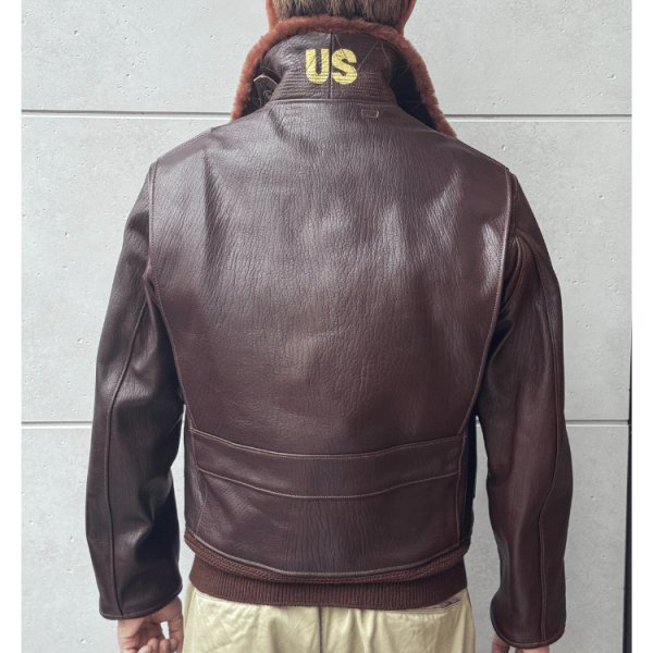 画像4: BUZZ RICKSON'S バズリクソンズ BR80661 Type AN6552 “AMERICAN SPORTSWEAR CO.” M-422Aの後継モデル ゴートスキン ARMY NAVY US 黒い酸化処理を施したジッパー 朱色の美しいライニング AMERICAN SPORTWEAR社 美しいシボ (4)