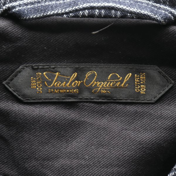 画像4: ORGUEIL オルゲイユ OR-4325 Indigo Dobby Jacket インディゴドビージャケット 1900 年代初頭 サックジャケットベース クラシックスタイル インディゴ染料 ドビーストライプ生地 エイジング ナットボタン (4)