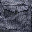 画像5: ORGUEIL オルゲイユ OR-4325 Indigo Dobby Jacket インディゴドビージャケット 1900 年代初頭 サックジャケットベース クラシックスタイル インディゴ染料 ドビーストライプ生地 エイジング ナットボタン (5)