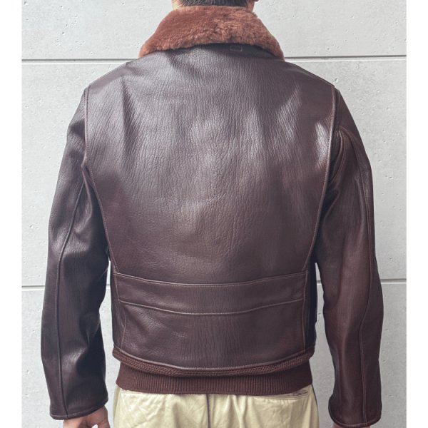 画像3: BUZZ RICKSON'S バズリクソンズ BR80661 Type AN6552 “AMERICAN SPORTSWEAR CO.” M-422Aの後継モデル ゴートスキン ARMY NAVY US 黒い酸化処理を施したジッパー 朱色の美しいライニング AMERICAN SPORTWEAR社 美しいシボ (3)