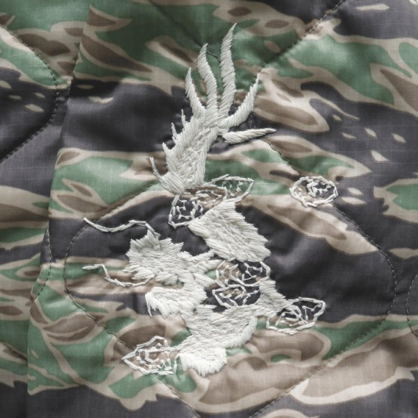 画像10: TAILOR TOYO テーラー東洋 TT15799 Mid 1960s Style Vietnam Liner Jacket “VIET-NAM MAP” ベトナムライナージャケット ベトナムマップ ベトジャン ベトナム戦争 カスタムオーダー品 マップ柄 瓢箪型のキルティング ナイロンリップストップ 防寒性 タイガーストライプ (10)