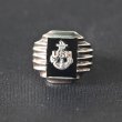 画像2: CUSHMAN クッシュマン 29380 U.S.N. SILVER RING SILVER925 米海軍シルバーリング シルバ−925 1940年代 U.S.NAVY ネイビー オニキス シンプルデザイン アールデコ調のフィン ゴツい雰囲気 指輪 リング (2)