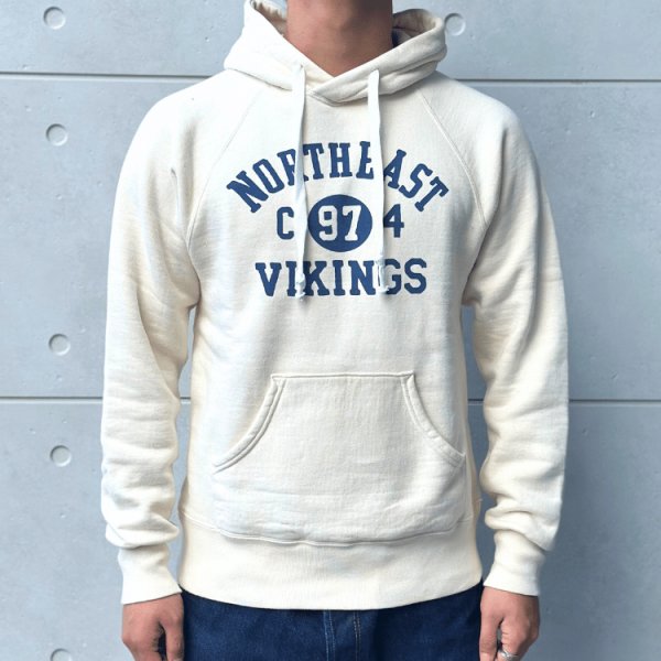 画像2: DELUXEWARE デラックスウエア LPL-07 NORTH EAST 14ozミディアムニットパーカ 旧式吊編機 S204/LPLシリーズ フワフワな吊裏毛 ミディアムウエイト 軽くて柔らかい 伸縮する質感 綿 100％ 日本製 (2)