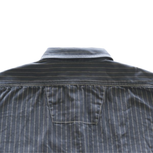 画像16: SUGAR CANE シュガーケーン SC29585 FICTION ROMANCE 8.5oz. BLACK WABASH STRIPE WORK SHIRT ブラックウォバッシュ ストライプワークシャツ ブラックの硫化染料でベース ドットストライプ ヴィンテージウェア (16)