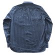 画像15: SUGAR CANE シュガーケーン SC29585 FICTION ROMANCE 8.5oz. BLACK WABASH STRIPE WORK SHIRT ブラックウォバッシュ ストライプワークシャツ ブラックの硫化染料でベース ドットストライプ ヴィンテージウェア (15)