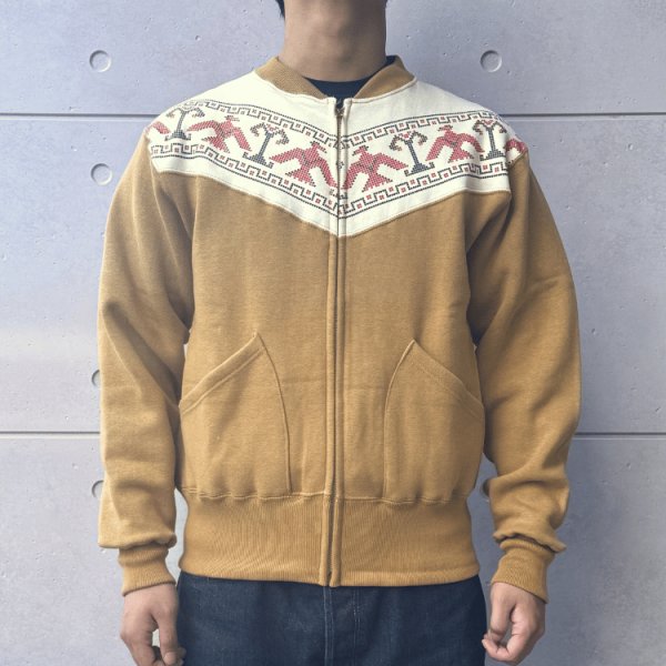 画像2: CUSHMAN クッシュマン 26385 THUNDER BIRD PRINT FULL ZIP SWEAT サンダーバード プリント フルジップ スウェット ライトアウター サンダーバード柄 裏起毛 コットン100％  日本製 (2)